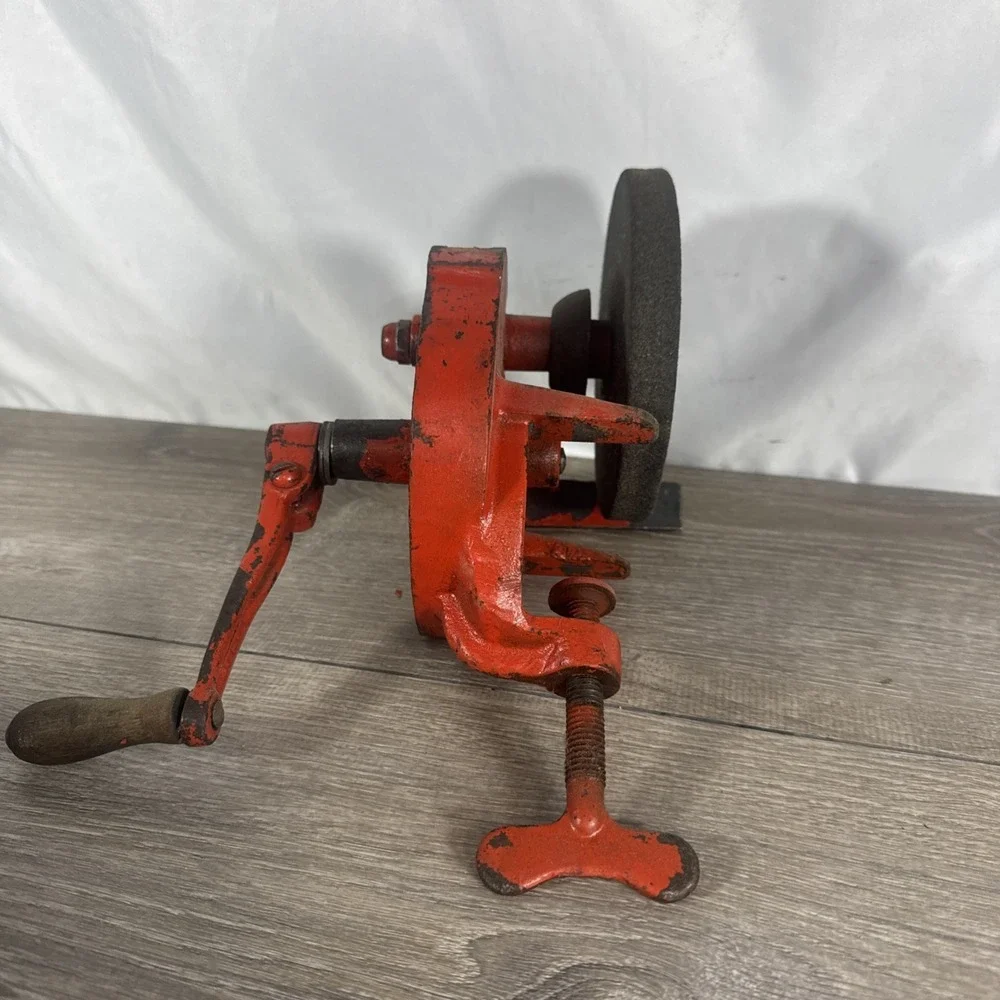 Cruso Hibbard Spencer Bartlett & CO Vintage Hand Crack  Bench Grinder NO 15